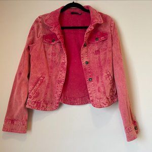 a.n.a (A New Approach) Fuscia/Hot Pink Denim Jacket